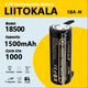 Акумулятор 18500, LiitoKala Lii-18A-N, 1500mah, з контактами під пайку - зображення 3