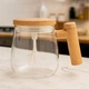 Электрическая кружка блендер Miracle BC04 взбиватель для кофе, молока и яиц стеклянный с бамбуковой крышкой 400 мл USB 1 скорость - изображение 1