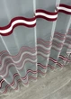 Тюль VR-Textil 1772т Фатин полосы Бордовый с белым 300х270 см (42-0768) - изображение 8