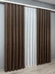 Комплект штор VR-Textil Жаккард Viva Marmo № 1783ш Коричневый 150х290 см 2 шт (33-0747) - изображение 4