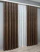Комплект штор VR-Textil Жаккард Viva Marmo № 1780ш Коричневый 150х290 см 2 шт (33-0734) - изображение 4