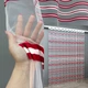 Тюль VR-Textil 1774т Фатин полосы Красный с белым 300х270 см (42-0761) - изображение 1