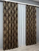 Комплект готовых штор VR-Textil Парча № 1772ш Коричневый с карамельным 155х290 см 2 шт (33-0739) - изображение 4