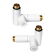 Комплект дизайн кранів під ТЕН Ideale Senso 1/2”x1/2” білий - зображення 3