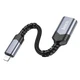 Мультиадаптер Hoco UA24, Lightning to USB 2.0, зарядка и передача данных, черный - изображение 5