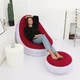 Надувний диван з пуфом та насосом 116×88×83 см Air Sofa червоний, меблі для відпочинку вдома та на природі - зображення 2