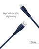 Кабель для зарядки и синхронизации SkyDolphin S01L Lightning USB кабель 1 м синий - изображение 5