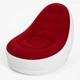 Надувний диван з пуфом і насосом 116х88х83 см Air Sofa, блакитний, зручний для відпочинку вдома та на дачі - зображення 6