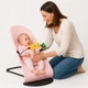 Детский шезлонг-качалка для новорожденных с игрушкой, голубой, 89х58х39см, регулируемое кресло, съемный чехол, - зображення 2