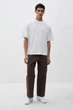 Футболка хлопковая длинная мужская H&M 271074658_white S Белая (2727000079550) - изображение 3