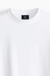Футболка хлопковая длинная мужская H&M 271074658_white S Белая (2727000079550) - изображение 6