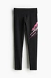 Легінси спортивні H&M 271187662_black 104 Чорний/рожевий - изображение 1