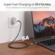 Кабель Ugreen US316 Type-C - Type-C 100W 5A Cable Alum. 1 м Black (6957303874279) - зображення 2