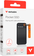 Dysk SSD Verbatim Pocket SSD 2TV USB 3.2 Gen 2 Type-C Czarno-pomarańczowy (23942321972) - obraz 4