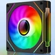 Корпусный вентилятор UPSIREN UF-1 PRISM 4 PRO Black 120 мм 4-pin PWM 5V 3-pin ARGB Чёрный (1016-141-00) - изображение 2