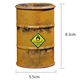 3D модель металевої бочки BauTech Flammable Liquid мініатюрна в стилі індастріалу Помаранчевий (1016-096-00) - зображення 4