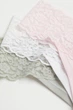 Набір трусиків H&M стринги thongs M 3 шт white blue pink білий блакитний рожевий 0162 - зображення 2