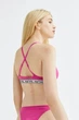 Набор трусиков H&M танга tanga mid rise M 2 шт white pink белый розовый 0163 - изображение 2