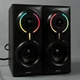 Компьютерные колонки Jedel S-570 с RGB подсветкой Bluetooth, USB, 3.5mm Черный - изображение 1