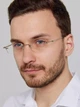 Чоловічі окуляри для зору безоправні Ralph +3.00 тітанові завушники Blue Blocker - зображення 5