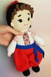 Сувенирная кукла амигуруми Козак в красных шароварах. Интерьерная кукла (00022322) - изображение 4