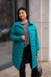 Жіноче демісезонне стьобане пальто-сорочка «Emerald» Sobello 2XL смарагдове 77952 - зображення 7