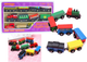 Zestaw pociągów i lokomotyw LEAN Toys Drewniany z magnesami 12 elementów 20306 (5905991025894) - obraz 1