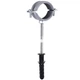 Хомут в сборе CR 1 1/4″ (42-47мм) с винтом-шурупом 8*80 и дюбелем в уп., серый - изображение 4