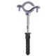 Хомут в сборе CR 1/2″ (20-23мм) с винтом-шурупом 8*80 и дюбелем в уп., серый - изображение 1