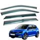 Дефлектори вікон (вітровики) для Skoda Fabia 2014-2021 з нерж. хром полоскою (HAWK) - зображення 1