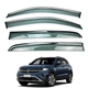 Дефлектори вікон (вітровики) для Volkswagen T-CROSS 2019+ з нерж. хром полоскою (HAWK) - зображення 1