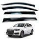 Дефлекторы окон (ветровики) для Audi Q7 2015+ с нерж. хром полоской (HAWK) - изображение 1