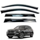 Дефлекторы окон (ветровики) для BMW X3 2017-2021 с нерж. хром полоской (HAWK) - изображение 1