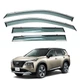 Дефлекторы окон (ветровики) для Nissan X-Trail T33 / Rogue 2021+ с нерж. хром полоской (HAWK) - изображение 1