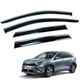 Дефлекторы окон (ветровики) для KIA Niro 2016-2022 с нерж. хром полоской (HAWK) - изображение 1