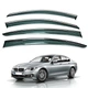 Дефлекторы окон (ветровики) для BMW 5 Series F10 2010-2016 с нерж. хром полоской (HAWK) - изображение 1