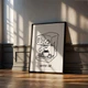 Постер Roomy "Coffee Cat" Черная рамка с глянцевым стеклом A1 (84.1x59.4 cm.) - изображение 5