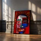 Постер Roomy "Fire Mask" Чорна рамка з глянцевим склом A1 (84.1x59.4 cm.) - зображення 5