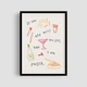 Постер Roomy "Pasta Quote" Біла рамка з антибліковим склом A2 (59.4x42 cm.) - зображення 1