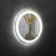 Зеркало Art-com круглое безрамное с орнаментом и Led-подсветкой 950 мм без сенсорной кнопки (без выключателя) (BRL 18 950) - изображение 5