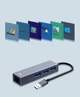 Мережева карта DM CHB012 Gigabit USB Type A 4 in 1 алюмінієва USB 3.0 hub RJ45 мережевий адаптер 1000 Мбіт/с - зображення 5