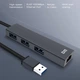 Мережева карта DM CHB012 Gigabit USB Type A 4 in 1 алюмінієва USB 3.0 hub RJ45 мережевий адаптер 1000 Мбіт/с - зображення 9