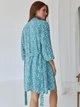 Халат женский летний BARWA garments 0099 M Белый цветочек на бирюзовом (2110000992002) - изображение 4