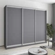 Шкаф-купе трехдверный MebelStar Комбо AL 3ДСП 250x60x210 см Антрацит (MBS-3301) - изображение 1