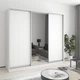 Шкаф-купе трехдверный MebelStar Комбо AL 2ДСП/Зеркало 230x45x210 см Аляска белая (MBS-3195) - изображение 1
