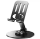 Підставка для смартфона планшета універсальний тримач що обертається на 360° матеріал метал колір чорний - зображення 1