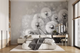Фотообои флизелиновые Walldeco Созревшие одуванчики серо-белые w08594v1 300х200 см - изображение 1