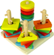 Zestaw drewnianych klocków Lean Toys Układanka zręcznościowa edukacyjna (5904204759434) - obraz 4