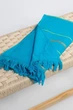 Пляжное полотенце DualFeel Turquoise 90х170 бирюзовое - изображение 5