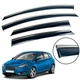 Дефлектори вікон (вітровики) для Ford Focus 2011-2019 III Sedan/HB з нерж. хром полоскою 4 шт. (HAWK) - зображення 1